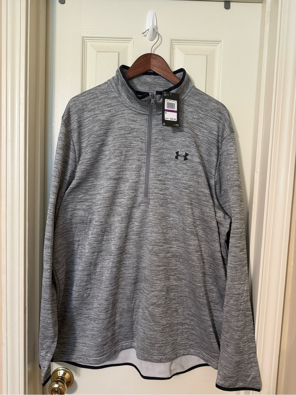 Under Armour Gray Heather Quarter-Zip Performance Pullover NWT XXL